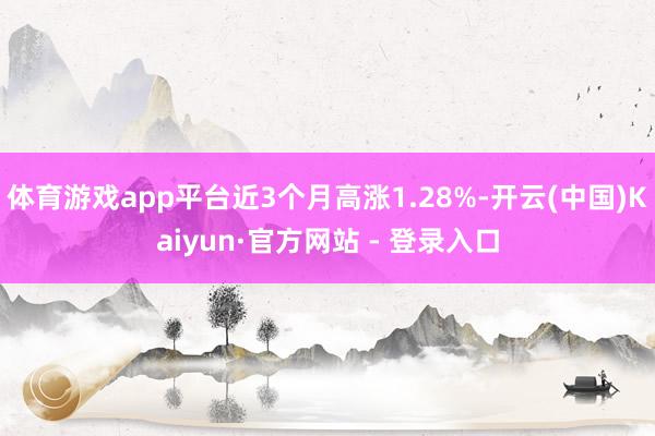 体育游戏app平台近3个月高涨1.28%-开云(中国)Kaiyun·官方网站 - 登录入口
