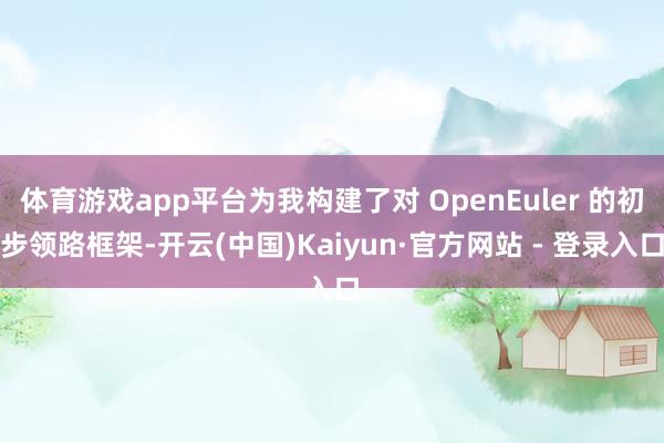 体育游戏app平台为我构建了对 OpenEuler 的初步领路框架-开云(中国)Kaiyun·官方网站 - 登录入口