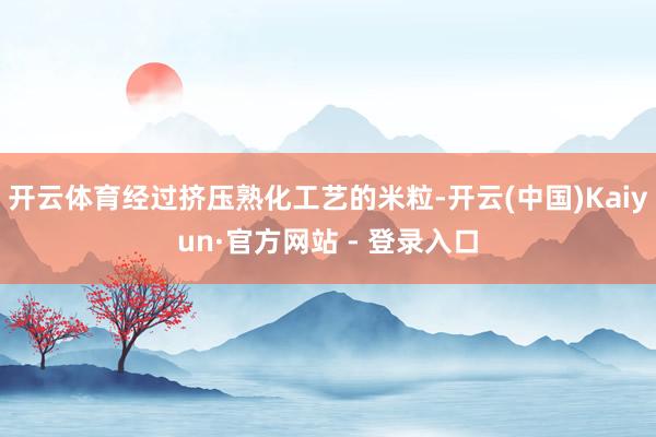 开云体育经过挤压熟化工艺的米粒-开云(中国)Kaiyun·官方网站 - 登录入口