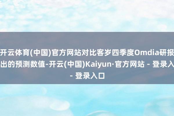 开云体育(中国)官方网站对比客岁四季度Omdia研报给出的预测数值-开云(中国)Kaiyun·官方网站 - 登录入口