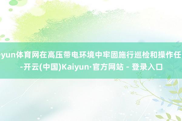 开yun体育网在高压带电环境中牢固施行巡检和操作任务-开云(中国)Kaiyun·官方网站 - 登录入口